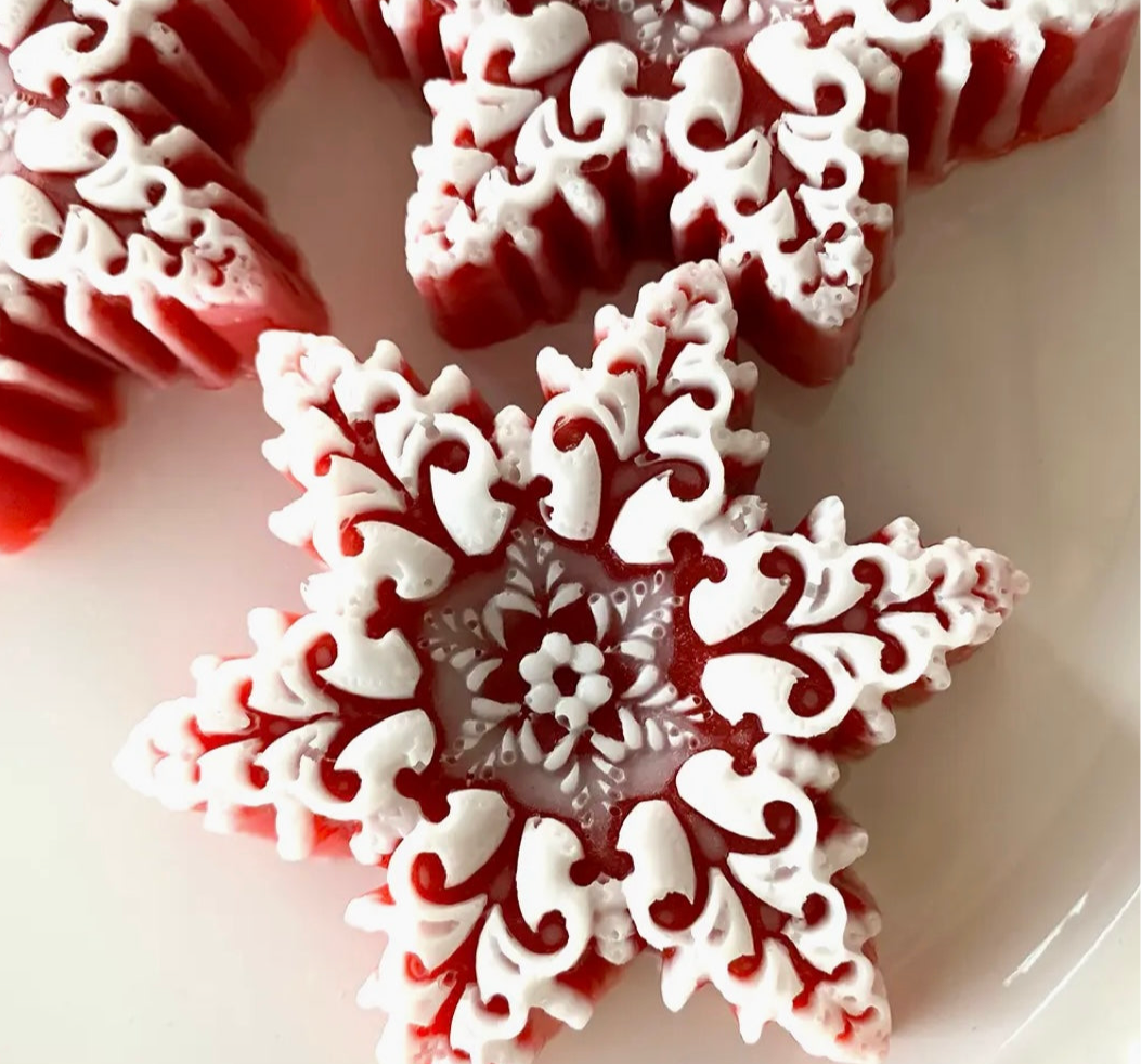 Cranberry snow flake soap